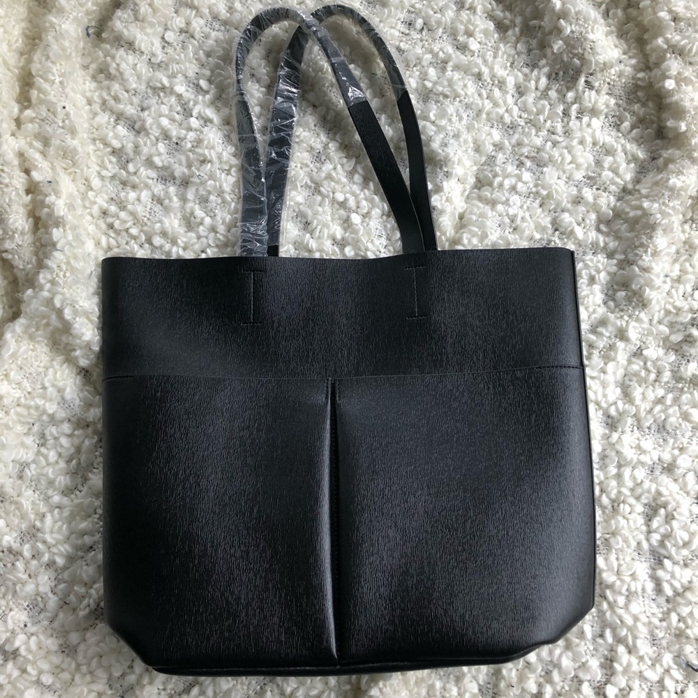 Neiman Marcus Black Tote Bag With Two pockets